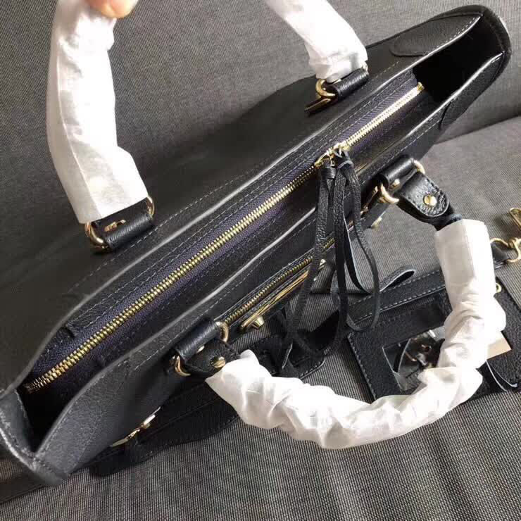 BALENCIAG巴黎世家 機車包 38cm原版山羊皮配金邊 手提肩背斜挎包  BL1374
